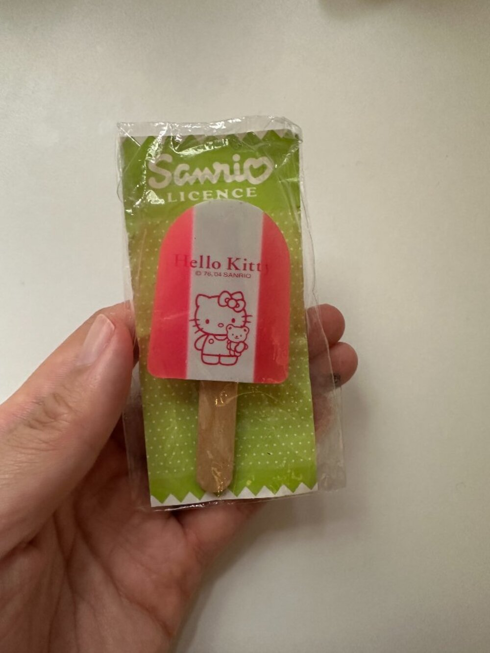 Hello Kitty popsicle striped eraser vintage new